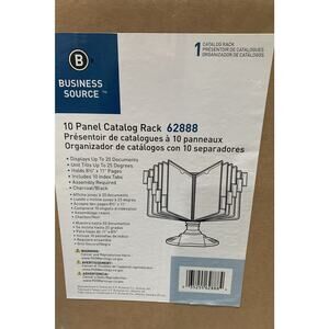 Business Source 10 Panel Catalog Rack 62888 Display Up To 20 Documents New